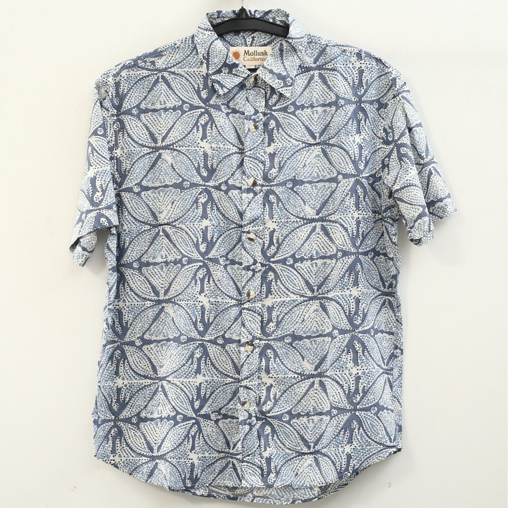 Mollusk California Short Sleeve Shirt Buttondown Printed Resort Cotton M 286958